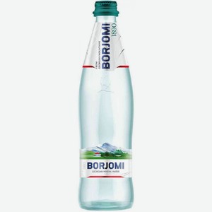 Вода минеральная лечебно-столовая Borjomi газированная в стекле, 0,5 л