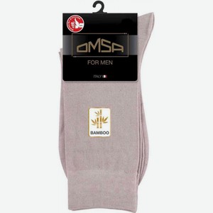Носки мужские Omsa for Men Classic 205 Bamboo цвет: grigio chiaro/бежево-серый, 42-44 р-р