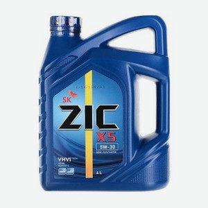 Моторное масло ZIC X5, 5W-30, 4л, полусинтетическое [162621]
