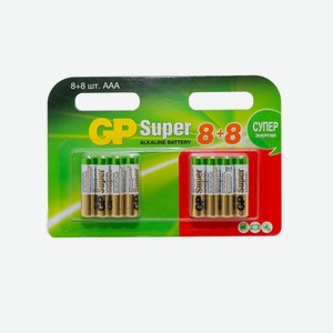 Батарейки GP Super Alkaline ААА, 16шт Китай