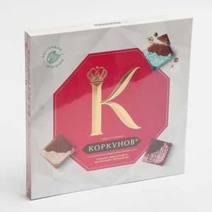 Набор шоколада КОРКУНОВ Коллекция шоколадных плиток, 131 г