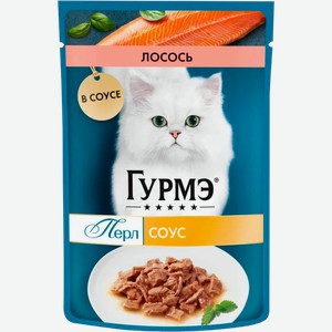 Влажный корм для кошек Гурмэ Перл Нежное филе в соусе с лососем 75г