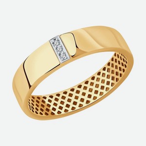 Обручальное кольцо SOKOLOV Diamonds из золота с бриллиантами 1110202, размер 17