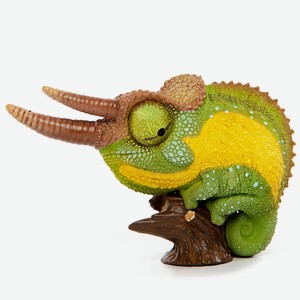 Коллекционная фигурка хамелеона Джексона EXOPRIMA, салатово-жёлтая