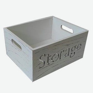 Ящик Storage деревянный белый размер S Китай