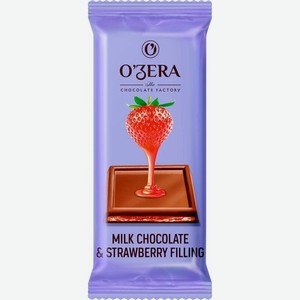 Шоколад O Zera Milk & Strawberry filling молочный с желейно-клубничной начинкой 24г