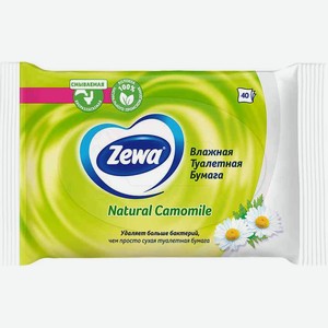 Туалетная бумага влажная Zewa Natural Camomile, 40 шт.
