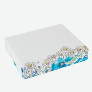 Tarrington House Комплект постельного белья бязь цветы на серо-голубом полутораспальный 120г Россия