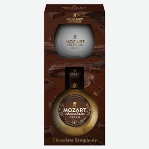 Ликер Mozart шоколадный с бокалом Австрия, 0,5 л