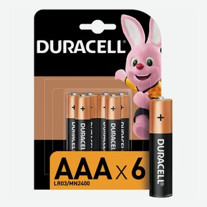 Батарейки Duracell Basic ААА 6 шт