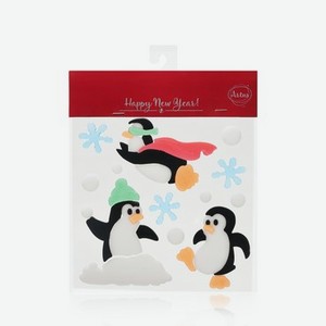Декоративные наклейки Artus Новый Год   Пингвины  
