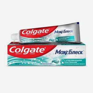 Зубная паста Colgate Макс Блеск с отбеливающими пластинками   Кристальная мята   100мл