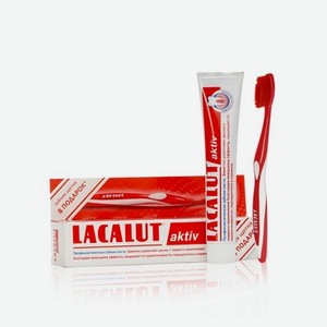 Зубная паста LACALUT Aktiv 75мл + зубная щетка LACALUT Aktiv , мягкая