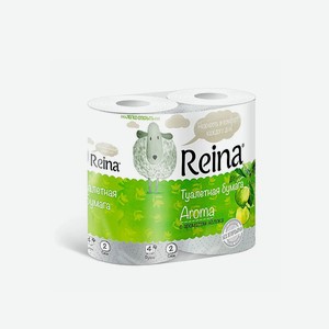 Туалетная бумага Reina Aroma, Яблоко, 2-слойная, 4 рулона
