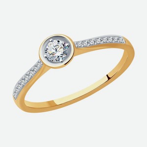 Кольцо SOKOLOV Diamonds из золота с бриллиантами 1012287, размер 17