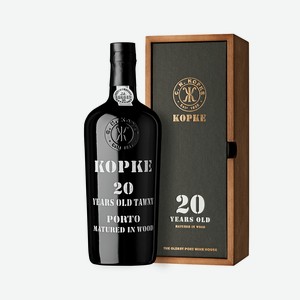 Вино Kopke Porto портвейн 20 лет в подарочной упаковке, 0.75л Португалия