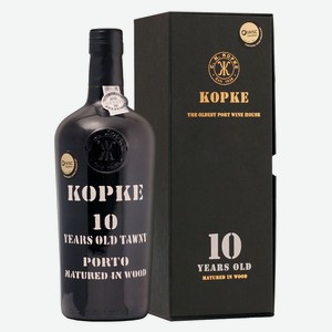 Вино Kopke Porto портвейн 10 лет в подарочной упаковке, 0.75л Португалия
