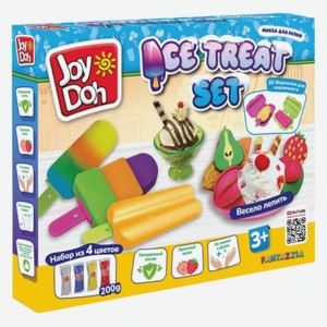 Масса для лепки Joy Doh, набор ICE-TREAT SET - ЭСКИМО, 3d формы, 8 аксессуаров, 4 пакетика с тестом,