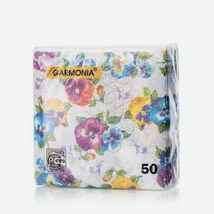 Бумажные салфетки Garmonia Гармония цвета 24*24 в ассортименте 50шт