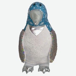 Фигура декоративная NAT Пингвин Император сияние, 45х30 см