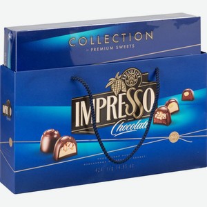 Набор шоколадных конфет Impresso Premium синий, 424 г