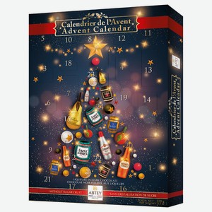 Набор конфет ассорти из темного шоколада с алкогольными начинками ADVENT CALENDAR CHRISTMAS MAGIC 2