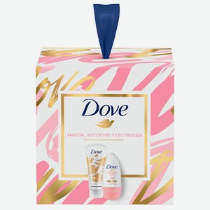 Набор подарочный женский Dove (Крем д/рук 50мл + Дезодорант ролик 50мл) куб