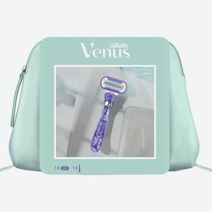 Набор подарочный женский Gillette Venus (Станок д/бритья с 1 сменной кассетой + Косметичка)