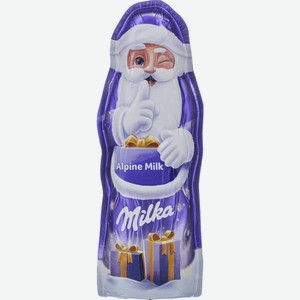 Фигурный шоколад молочный Milka Милка в форме Деда Мороза, 45г