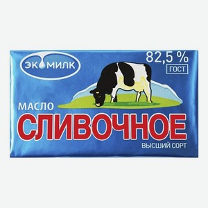 Масло Экомилк сливочное 82,5%, 180 г