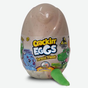 Игрушка мягконабивная динозавр 12 см <<Crackin Eggs>> в мини яйце, со звуковыми эффек