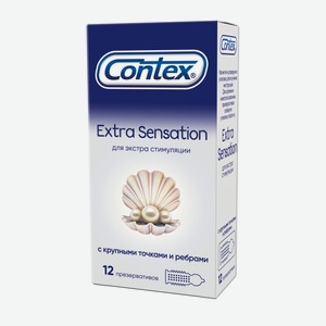 Презервативы №12 Extra Sensation с крупными точками и ребрами Contex