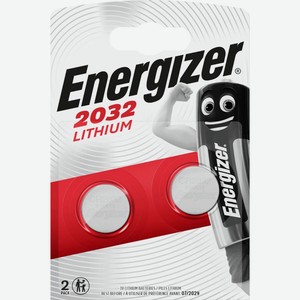 Батарейки Miniatures Lithium Cr 2032 fsb2, блистер 2 шт. Energizer