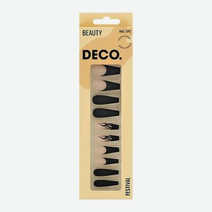DECO. Набор накладных ногтей с клеевыми стикерами BEAUTY