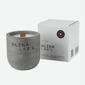 OLINALAB S Свеча ароматическая в бетонном стакане Driet fruits tobacco vanilla 200