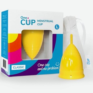 ONECUP Менструальная чаша Classic желтая размер L