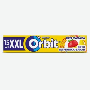 Резинка жевательная Orbit XXL Клубника-Банан без сахара, 20,4 г