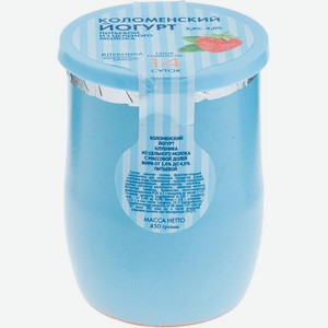 Йогурт питьевой Коломенский Клубника 3.4-4.5% 450г