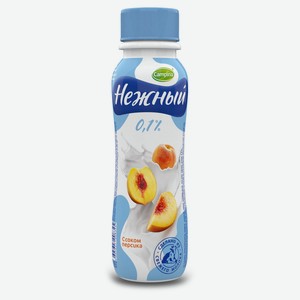 Напиток йогуртный «Нежный» Легкий с соком персика 0,1%, 285 г
