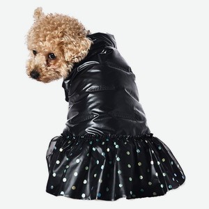 Попона для собак утепленная c юбкой Triol Be Trendy Звезда диско черная, размер S