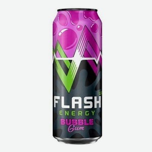 Flash up Energy Энерг Напиток Bubble Gum безалкогольный газированный 0,45л