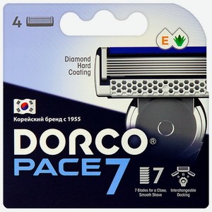 DORCO Сменные кассеты для бритья PACE7, 7-лезвийные