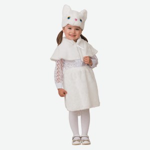Изделие швейное для девочек  Кошка  белая (Костюм, головной убор) р.110-56109