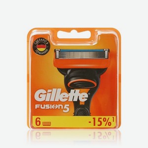 Кассеты для станка Gillette Fusion сменные 6шт