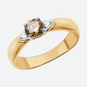 Кольцо Diamant из золочёного серебра 93-110-01548-2, размер 18.5