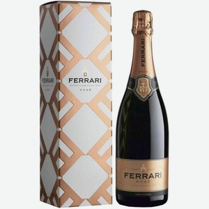 Вино игристое Ferrari розовое брют в подарочной упаковке 12,5 % алк., Италия, 0,75 л
