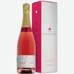 Вино игристое Nuviana Cava розовое брют в подарочной упаковке 12 % алк., Испания, 0,75 л