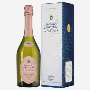 Вино игристое Grande Cuvee 1531 Гранд Кюве 1531 розовое брют в подарочной упаковке 12 % алк., Франция, 0,75 л
