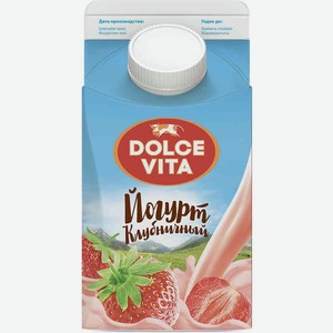 Йогурт питьевой Dolce Vita клубничный 2,5%, 450 г