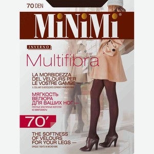 Колготки женские MiNiMi Inverno Multifibra с эффектом велюра цвет: moka/мокко, 70 den, 3 р-р